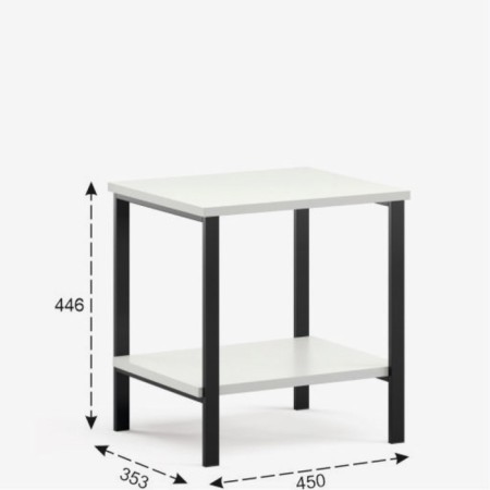 Tumbling bedside loft, 353*450*446, white diamond-1