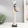 Polystone souvenir "African with round wicker jug" White 33x9.5x9.5 cm