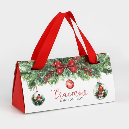 Gift box "Happiness", 20 x 9.5 x 7.5 cm, New Year-1