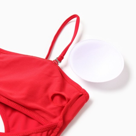 Swimsuit Asselled female minku color red, size 46-7