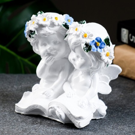 Figure "Two Angels with the Book" 12x12cm-3