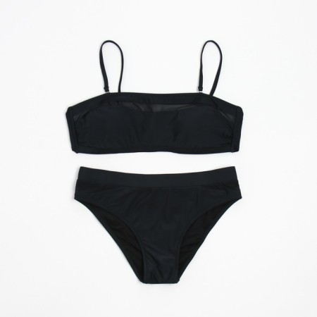 Female Separate swimsuit with the Bando Bando Lypho Color Black, size 46-4