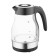 Electric kettle Pioneer KE802G, glass, 2200 watts, 1.7 l, black