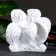 Luminous figure "A couple of angels sitting" 29x14x28cm white