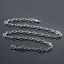 Carabin chain l = 45 cm (set 5 pcs.) 7 × 5 × 1 mm, cm-1935, silver color