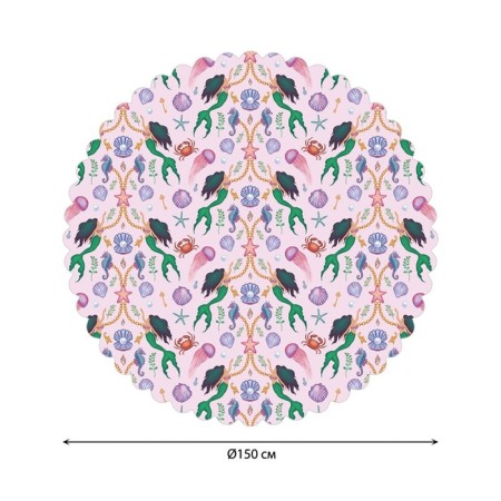 Photo scatter round, size 150x150 cm, Saten-1