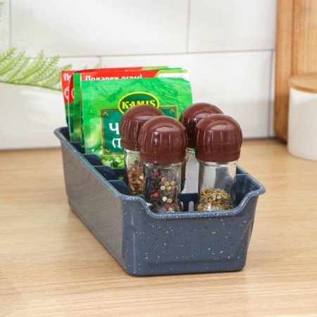 Organizer for spices Stone, 5 sections, color dark stone-1