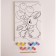 Picture on numbers for children "Bunnies with balls", 20 x 30 cm