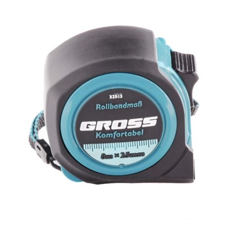 Roulette Gross KomFortabel 32563, rubberized case, 8 m x 25 mm-1