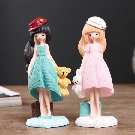 Polystone souvenir "Baby in a hat and a toy in the hand" MIX 14x5.5x4.5 cm