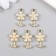 Decor for creativity metal, rhinestones "Pearl flower with leaves" gold 1.1x2 cm