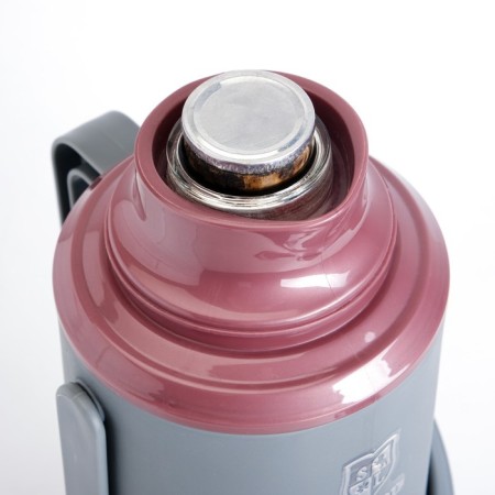 Thermos 1.2 l, with a glass flask, retains heat 24 hours, pink-3