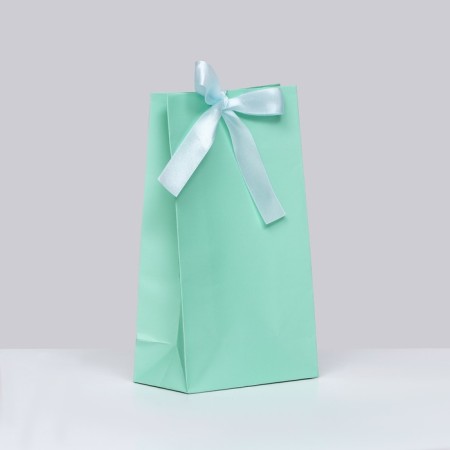 Gift package with the turquoise tape 13 x 23 x 7 cm, 1 pc.