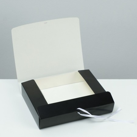 The box is folding, black, 25 x 20 x 5 cm-2