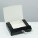The box is folding, black, 25 x 20 x 5 cm