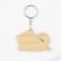Key keychain wooden "raccoon" 4.7 x 6 cm