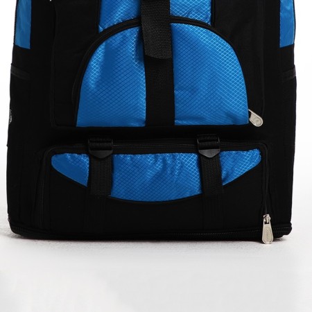 Tourist backpack on lightning, 5 outer pockets, black/blue color-5