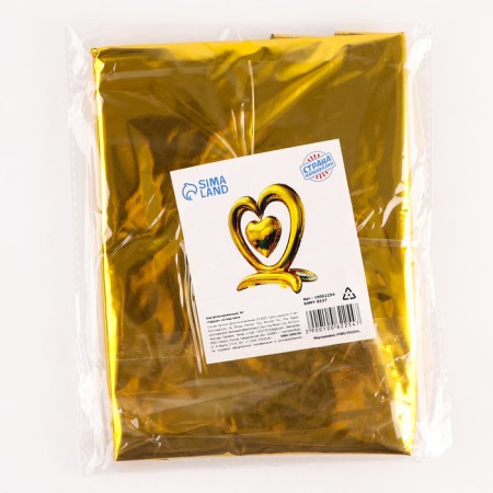 Foil ball 36 "Heart", on a stand, gold, under the air-1