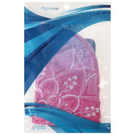 Шапочка для плавания взрослая ONLYTOP Swim, тканевая, обхват 54-60 см-9