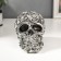 Polystone souvenir "Silver Skull with patterns" 12x16x10 cm