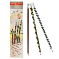 Chernographic pencil 2.0 mm, Koh-I-Noor 1397 HB, with an eraser, super-bending, l = 189 mm