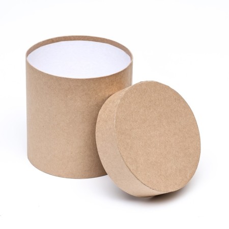 Set of round boxes 5 in 1 "plain craft", 20 x 20 - 14 x 14 cm-4
