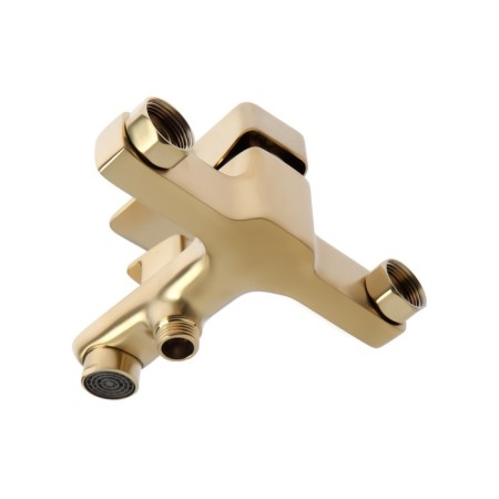 Accoona A63126AW bath mixer, single -leaf, pour 149 mm, shower set, gold-2