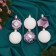 Set of balls plastic D-6 cm, 24 pcs "Isabelle" to the edge, white lilac