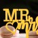 Topper "Mr & Mrs" with heart, gold, give beautifully