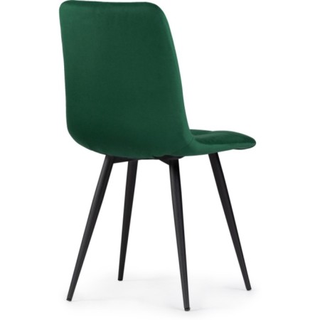 Stool on a metal frame chilli to metal/velor, black/green 44x50x85 cm-3