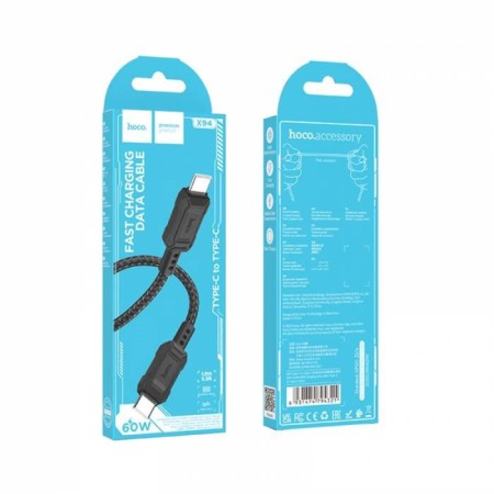 Cable Hoco X94, Type-C-Type-C, 3 A, 1 m, fast charging, PVC, black-3