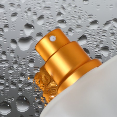 Glass bottle for perfume, with a spray, 30 ml, golden color-4