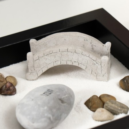 Garden of Zen Stones "Stone Bridge" Sand 16.5x16.5x4 cm-2