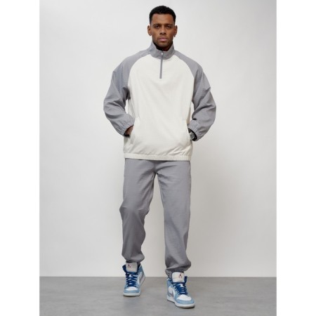 Male tracksuit, size 56, gray color-8