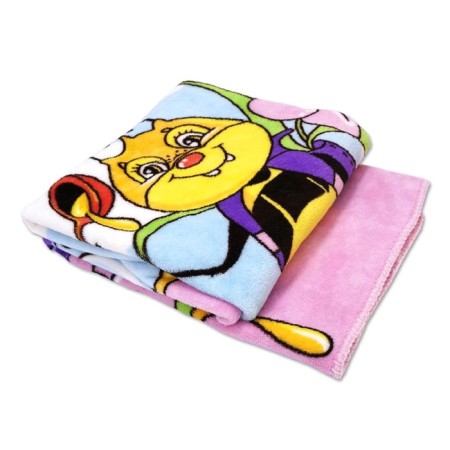 Blanket, size 100 × 118 cm, print print, pink-1