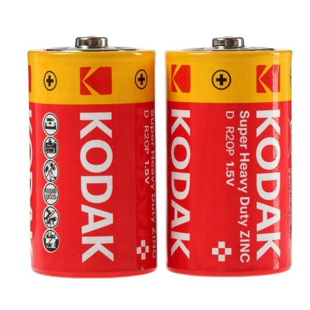 Salt battery Kodak Super Heavy Duty, D, R20-2BL, 1.5V, blister, 2 pcs.-1