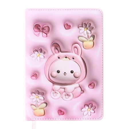 Note book B6, Devente Kitty, 192 sheets, hard cover, artificial leather with foam rubber, 70g/m2, mix-1