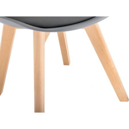Plastic stool Bonuss array/eco -leather/plastic, natural/gray 49x57x82 cm-6