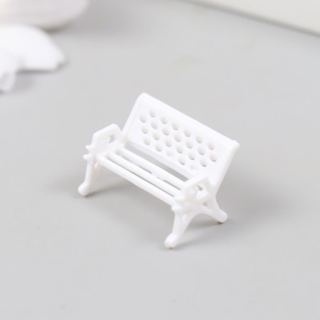Figure for florarium plastic "Bench" white 2.5 cm