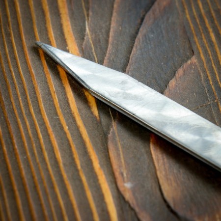 Uzbek skewer with a handle -ring, working length - 50 cm, width - 20 mm, thickness - 3 mm-4