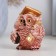 Figure "Owl with a sweat" Red-brown, 7x6cm