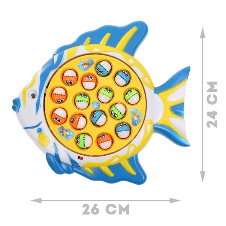 Fishing "Fish": 15 fish, 2 fishing rods, sound effects, works from batteries-1