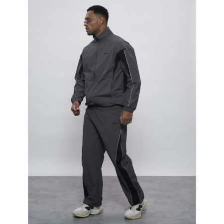 Male tracksuit, size 56, gray color-10