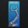 Cartage keychain, "divorce key", chrome