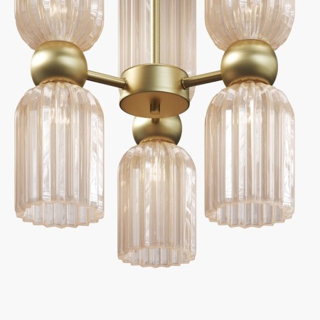 Suspension lamp Maytoni Mod302PL-06CG, E14, 6x40 W, 340x340x770 mm, gold-3