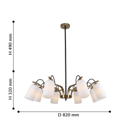 Luster 2 in 1 Grover 820 mm, E14-2