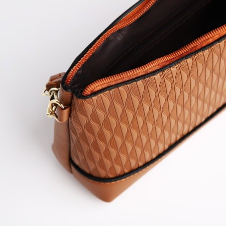 Cross-Bodi Bag on a zipper, brown color-4