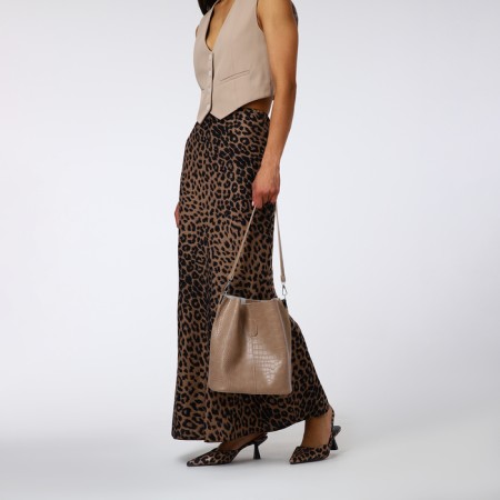 Women's bag on magnet Textura, average size, beige color-8