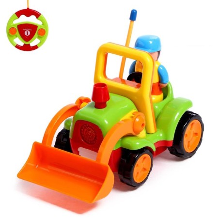 Radio -controlled "Funny construction" tractor, works from batteries, mix