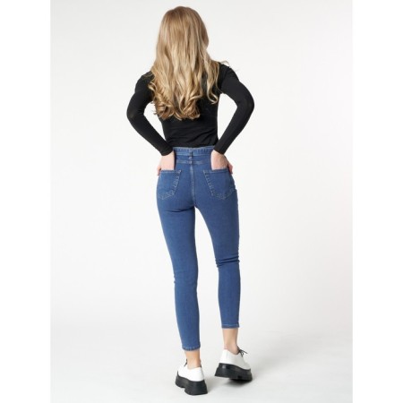 Jeans narrowed to the bottom of women's blue, size 42-44-3